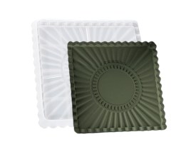 Molde silicona plato cuadrado rayo sol con burbujas